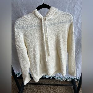 Questions Cream Hooded Sweater